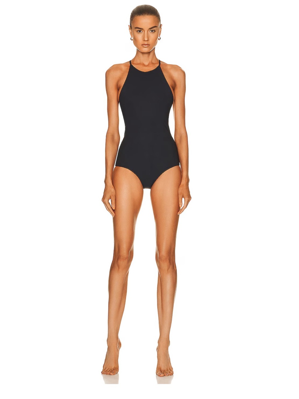 Toteme polyamide blend high neck swimsuit